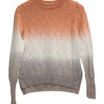 Faherty Muir Dip Dye Sweater Organic Cotton Ombre Size S Orange White Beige Photo 0