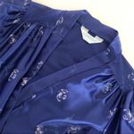 LORRAINE Blue Robe Hollywood Glam Floral Belted Vintage Retro VINTAGE Size M Photo 8