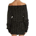 Balmain  Off The‎ Shoulder Metallic Cropped Top Black Gold FR 38 US 6 Photo 1