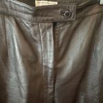 Vintage‎ 90s Lord & Taylor Brown 100% Leather Straight Leg Pants Size 6 Photo 2