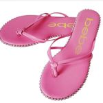 Bebe  Chora Bright Pink Diamond Stud Slip On Sandals Glamorous Summer Outdoor Photo 4