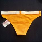 Solid & Striped NWT Rachel Bikini Bottom Belted White Contrast Mod Marigold Gold Photo 6
