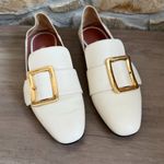Bally Janelle Calf Leather Slipper Flats In Bone White Size 6 Photo 1