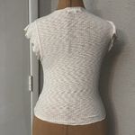 Antistar Cream V-Neck Ruched Front Blouse M Boho Coquette Girl Cottagecore Photo 2