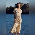 ZARA  Bloggers Fav Vanilla Embroidered Tiered Maxi Dress Limited Edition Size M Photo 16