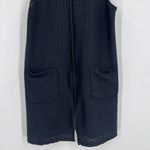 Jordan Taylor Womens Waffle Knit Sleeveless Hooded Swim Cover-Up Black Sz Medium Photo 9