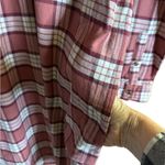 Goodthreads Dusty Rose, Maroon and Cream Plaid Women’s Flannel Dress. Red Size M Photo 8