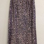 Victoria's Secret  Knit Riot Satin Feel Long Slip Skirt Leopard Print Photo 1