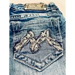 Miss Me Skinny jeans cutoff raw edge denim shorts size 26 Photo 3