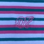 Odd Future OFWGKTA Pink Green Striped T-shirt Photo 2
