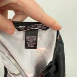 Victoria's Secret  Black Satin Floral Midi Skirt Lace Size Small Photo 4