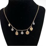 CAbi  Dolce Charm Matte Gold Tone Necklace 29" Heart Coin Flower #2055 Photo 0