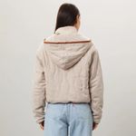 Spiritual Gangster  Quilted Jacket Cream Tan 100% Cotton XS Photo 1