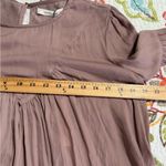 Mustard Seed  women’s size small light mauve polyester blouse long sleeve satiny Photo 3