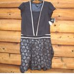 NWT Black White Bubble Hem Dress Black Size 6 Photo 1
