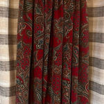 Alfred Dunner  Red Paisley Pleated Midi Skirt Size‎ 8 Photo 0