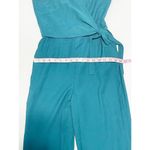 1. State  Women's Twill Sleeveless V-Neck Wrap Front Jumpsuit Emerald Green Size 0 Photo 8