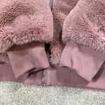 Athleta Ritual Jacket Winter Coat Hooded Full Zip Longsleeve Mauve Faux Fur M Photo 5