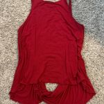 She & Sky  Backless Red Top Photo 0