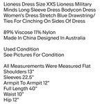  Dress Size XXS Lioness Military Minds Long Sleeve Dress Bodycon Dress Women's Dress Stretch Blue Drawstring/ Tie Photo 1