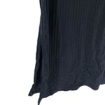 ZARA  Womens T Shirt Top Ribbed V Neck Short Sleeve Black M Photo 2