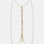 Stella & Dot Maui Gold Toned Mesh Chain Versatile Modern Statement Necklace Photo 4