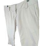 Adidas Golf Capri Pants Womens 8 Beige Climacool Ripstop Logo Athletic Casual Photo 1