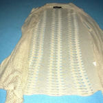 ORIGAMI by Vivien cream color knit sleeveless cardigan waterfall front size S Photo 2