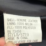 Marco Morani VTG Leather Coat Trench Womens Black SZ L Suede Trim Jacket Classic Size L Photo 7