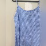 J.Crew  Gwyneth Midi Slip Dress in Blue Gingham 100% Linen Size 00 Photo 3