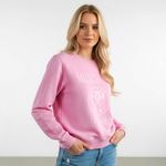 Moschino Couture Logo Double Question Mark Crewneck Sweatshirt Pink US 8 NWT Photo 1