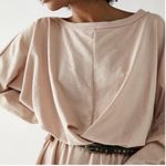 Free People  Beach Santa Maria Blush Long Sleeve Mini Dress Size Medium Photo 2