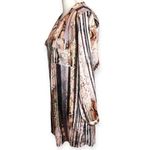 Boston Proper  Satin Animal Print Long Sleeve Pullover Dress Photo 1