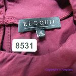 Eloquii New!   Maroon Dress‎ puff sleeve flounce hem size 28 Photo 9