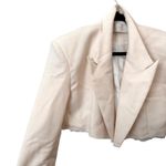 Workshop  Distressed Cropped Blazer Ivory Sz‎ Small Photo 2