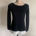 Charter Club  La Vie L’ Amour Lace Hem Sweater Sz XS NWT Photo 4
