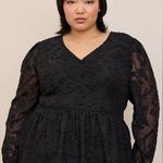 Torrid  Peplum Chiffon Clip Floral Blouson Sleeve Top SIZE 3 Photo 0