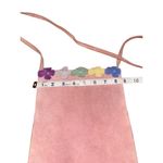 Furla Dusty Rose Suede Leather Handbag Multicolor Flower Petal Embellishments Photo 1