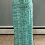 Loft Green Outlet Striped Maxi Skirt Size L EUC Photo 1
