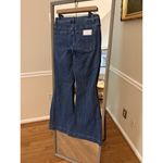 Risen Jeans Womens 11/30 Dark Wash Wide Leg Distressed High Rise RDP5522 Denim Blue Photo 4