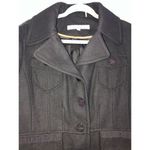 Kenneth Cole black‎ wool blend pea coat, women's size 16 heavy weight winter Black Photo 6