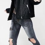 One Teaspoon Black Distressed Button Fly Skinny Jeans - 26 Photo 2