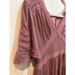 In Loom  Mauve Midi‎ Dress with Lace Details Boho Chic Bohemian Dress Photo 2
