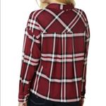 Polly & Esther Juniors’ Tie Front Cozy Plaid Shirt Photo 1