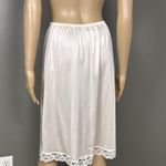 Vanity Fair Vintage  Half Slip Size Medium Long Lace Trim 1970s USA Made Icy Pink Photo 3
