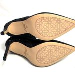 Badgley Mischka Black Jeweled Rhinestone Satin Boots Size 6.5 Photo 5