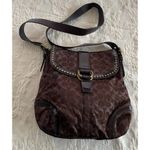 Coach Vintage H0868-F12852 Dark Brown Sparkly Signature Women’s Bag Crossbody Photo 2