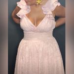 Angel Biba ADELE TEXTURED MAXI LACE DRESS- Blush Photo 4