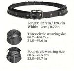 Mens Women’s Unisex Wrap around Renaissance Belt Black Photo 10