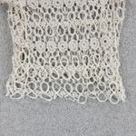 Bobeau  Womens Crochet Top S Cream Floral Open Knit Round‎ Neck Cropped Boho Photo 8